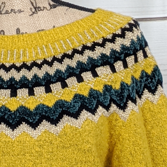 Sweet Rain Yellow Bishop Sleeve Sweater 